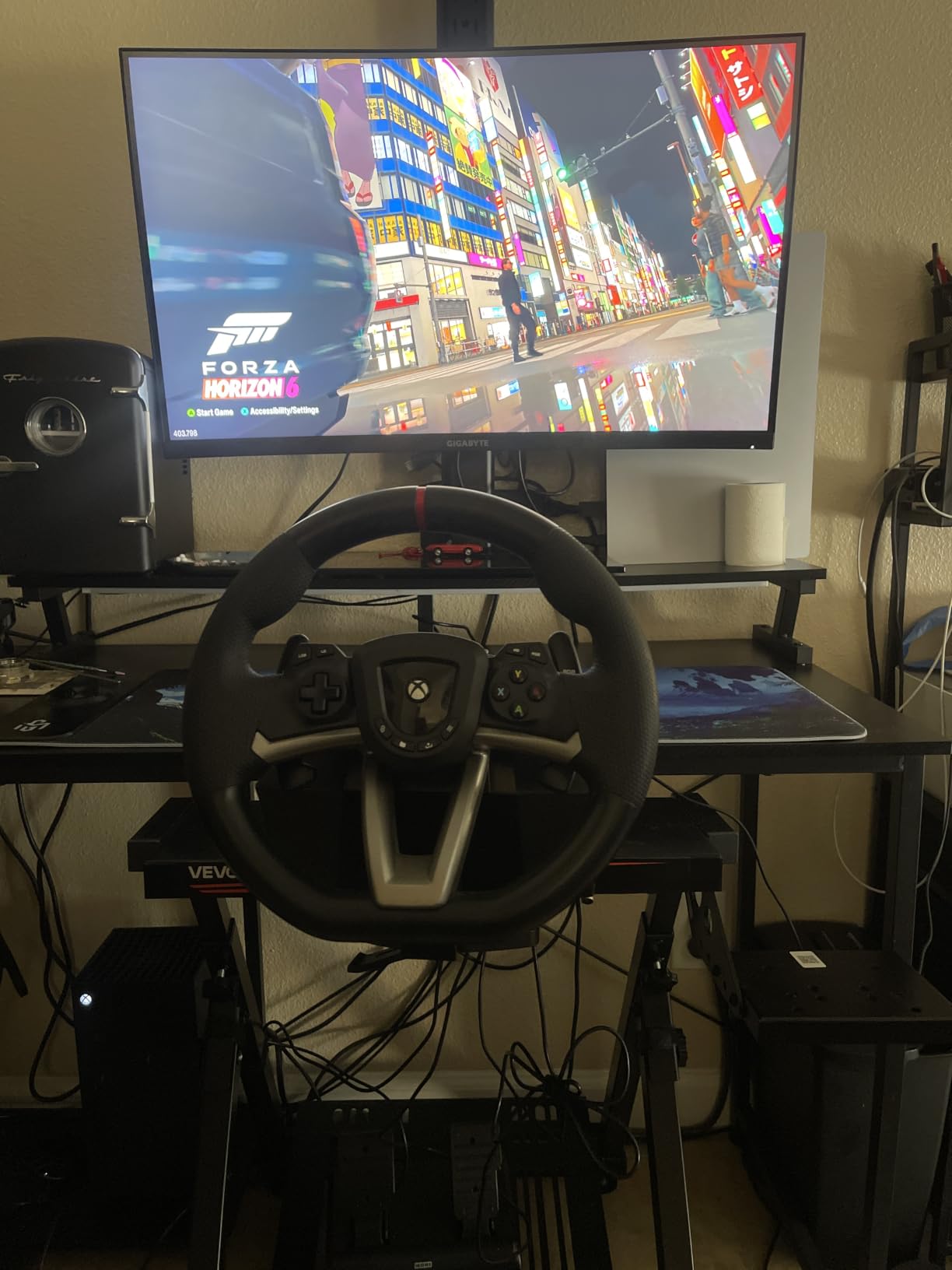 VEVOR Racing Wheel Stand, Adjustable & Foldable Simulator Stand for Logitech G923 G920 G29 G27, Thrustmaster T300RS TX F458 T500RS T3PA-PRO(F1/GT) Gaming Cockpit,Pedals Simulator NOT Included,Compact customer photo 2