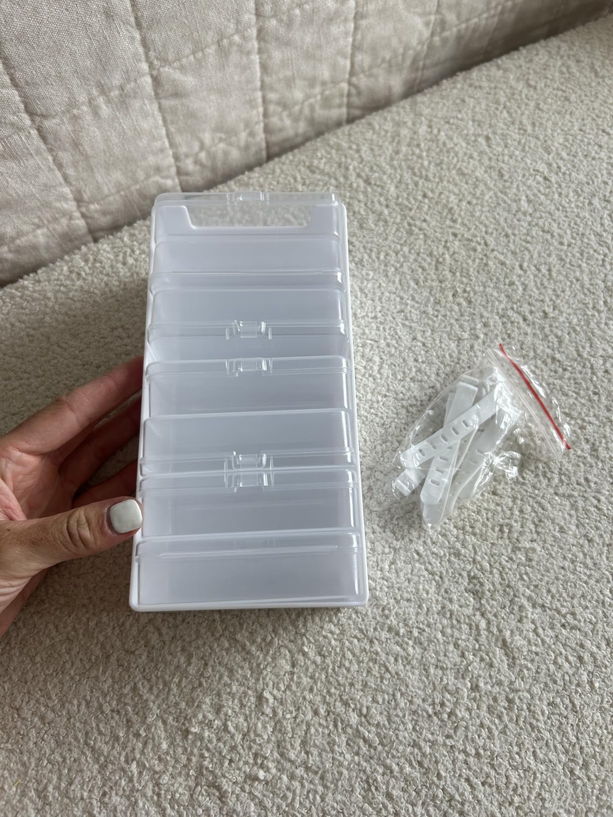 7 Case Cable Storage Box with Cable Straps and Label Stickers, Travel Cord Organizer for Charging Cables, USB Wires, Earphones - Drawer Organization for Home & Office (7 Cases + 7 Cable Straps) customer photo 2
