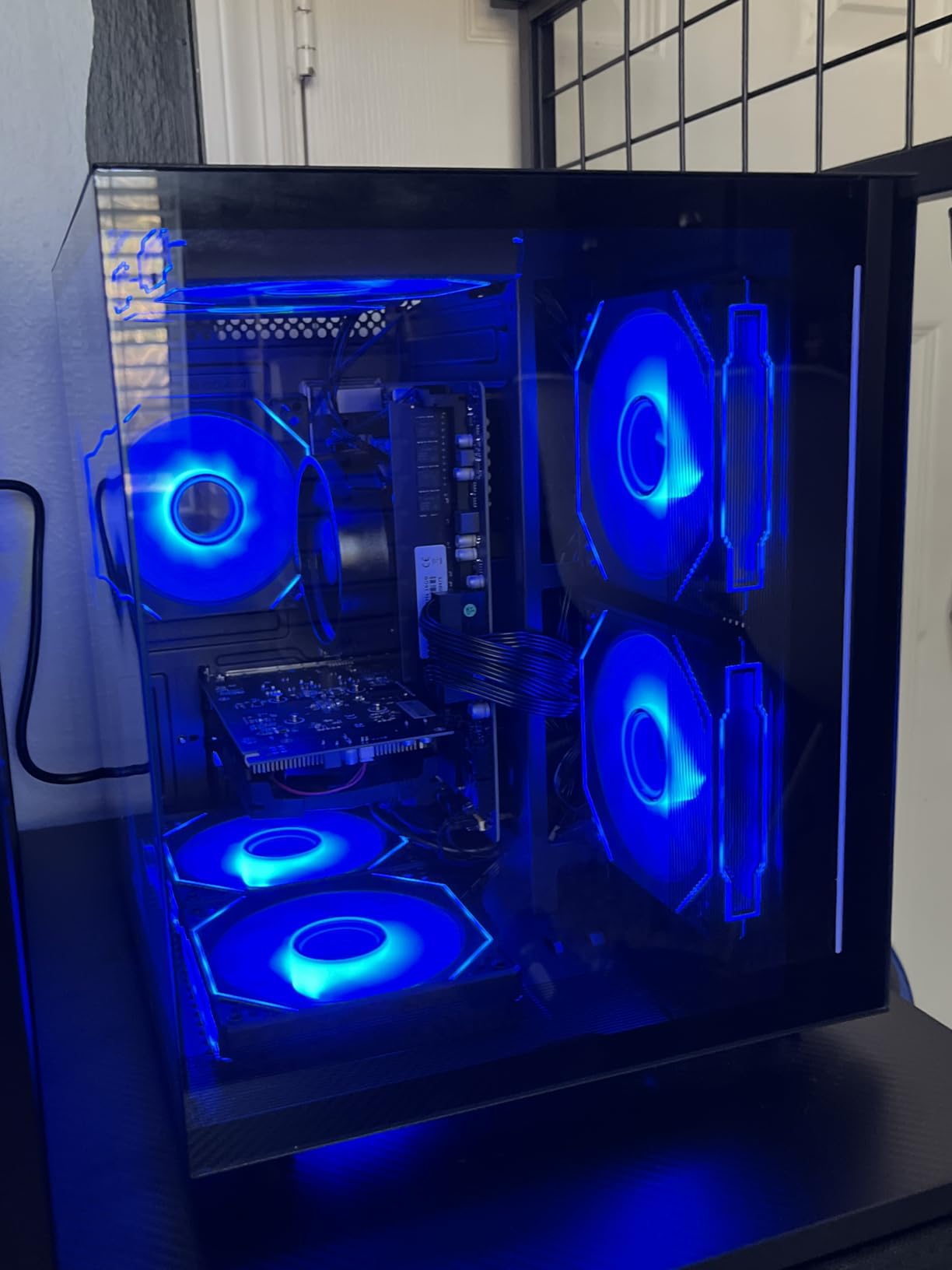 suevery Pre Built Desktop Computer Gaming PC Black | DDR4 16G Memory, 512G SSD, AMD Ryzen5 6Cores 3.6G Up to 4.1G, AMD Radeon 4G Graphics Card, Wi-Fi6 Home Pro 4K customer photo 1