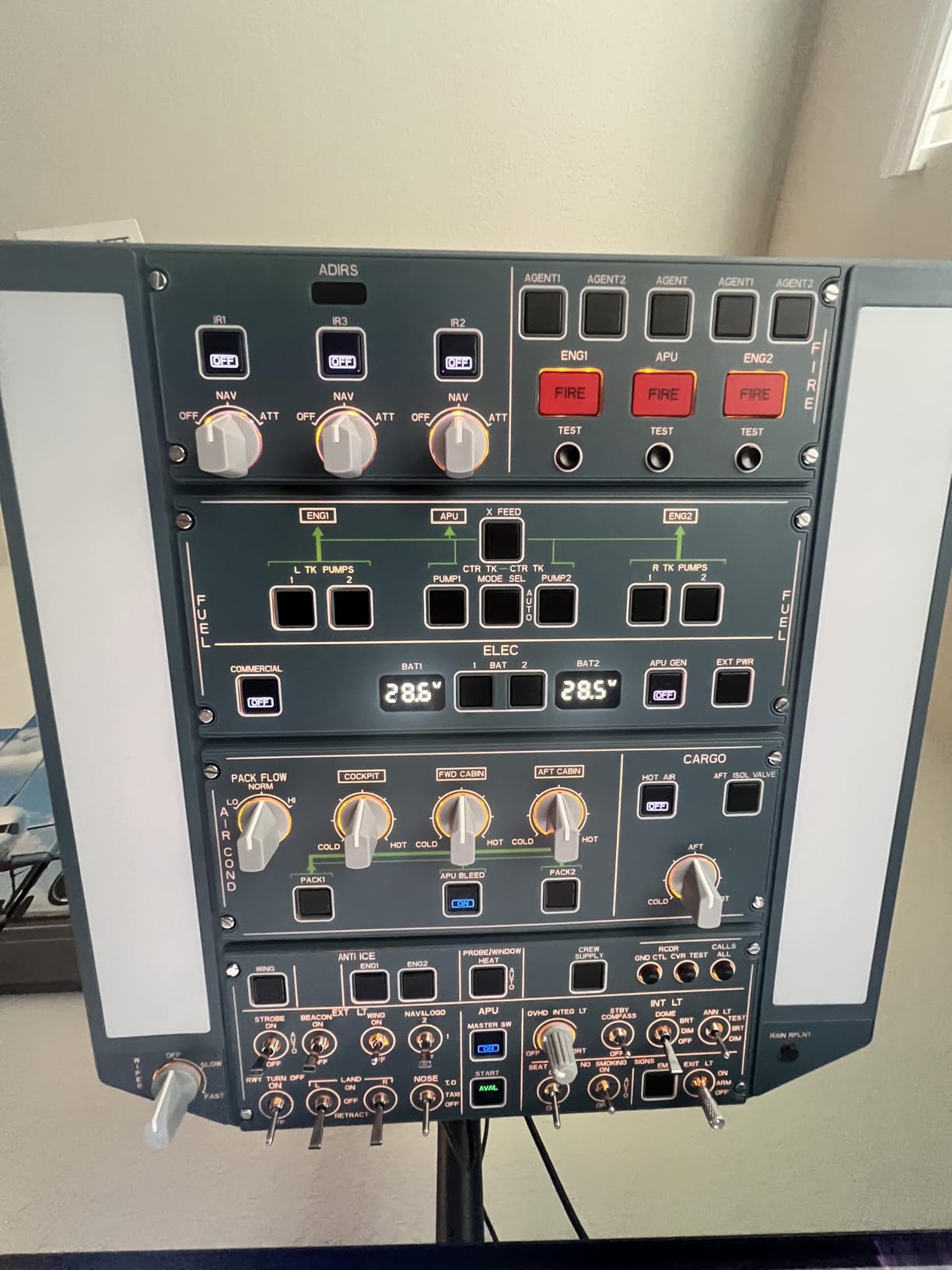 WINGFLEXSIM Flight Simulator A320 Overhead Panel Featuring IRS & Lighting Panels, Overhead Simulation Designed for PC Flight Sim Platforms, Delivering Professional-Level Simulation customer photo 1