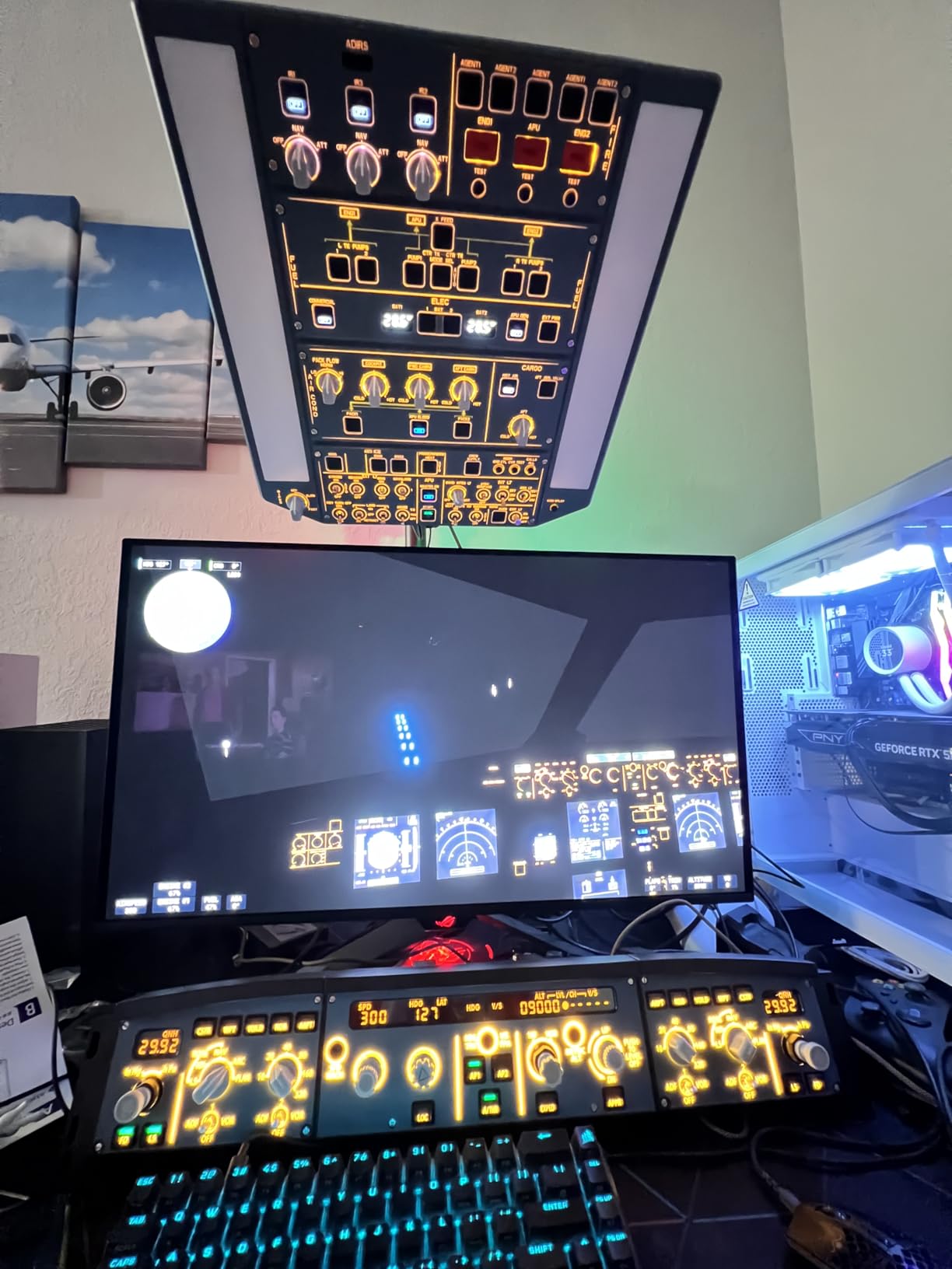 WINGFLEXSIM Flight Simulator A320 Overhead Panel Featuring IRS & Lighting Panels, Overhead Simulation Designed for PC Flight Sim Platforms, Delivering Professional-Level Simulation customer photo 2