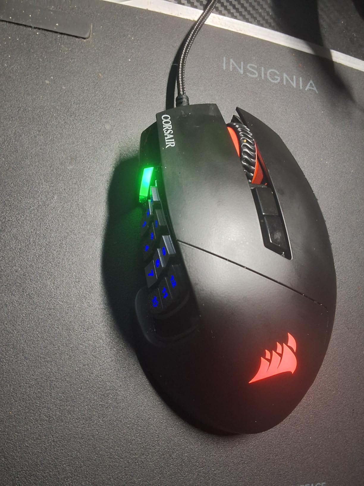 Corsair Scimitar RGB Elite Wired MOBA/MMO Gaming Mouse - 18,000 DPI - 17 Programmable Buttons - iCUE Compatible - PC, Mac, PS5, PS4, Xbox - Black customer photo 1