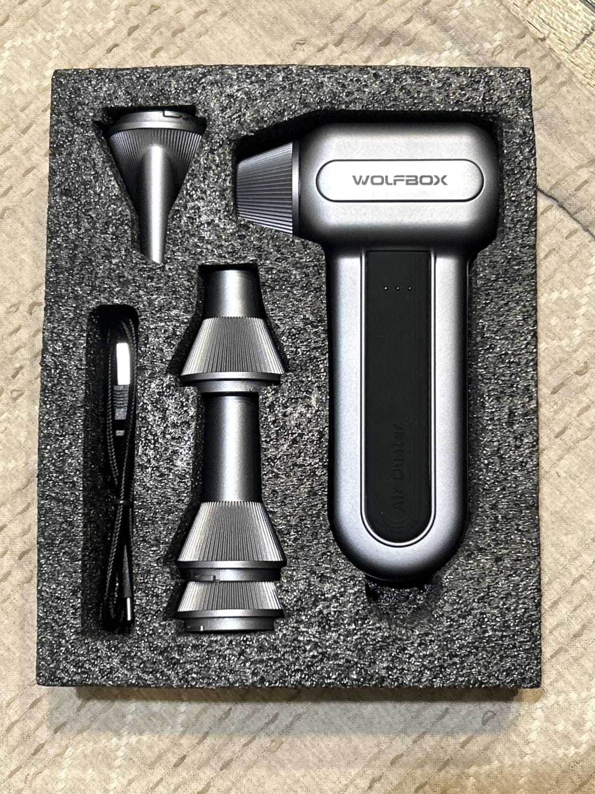 WOLFBOX MF60 Compressed Air Duster, 3-Speed Adjustable, Electric, Cordless, 110,000 RPM customer photo 1