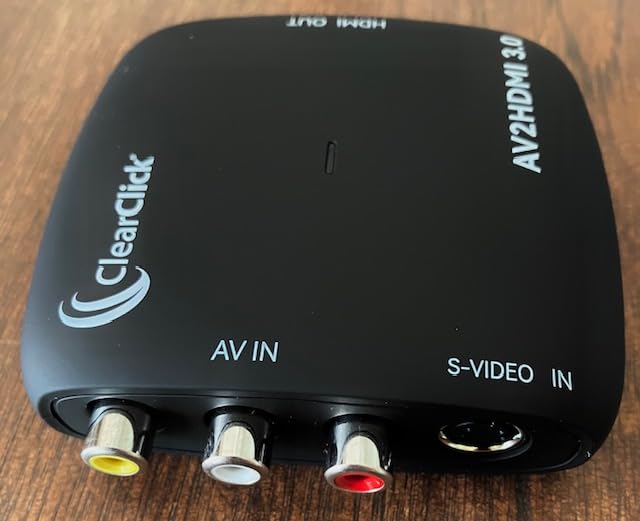 ClearClick AV to HDMI Converter 3.0 (Third Generation) - 1080P RCA or S-Video to HDMI Upscaler with Remote Control for Image Adjustment, VHS, VCR, Camcorder, DVD, TV, Gaming Systems, PAL, NTSC customer photo 1