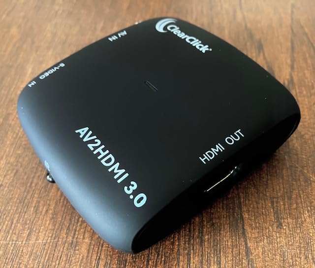 ClearClick AV to HDMI Converter 3.0 (Third Generation) - 1080P RCA or S-Video to HDMI Upscaler with Remote Control for Image Adjustment, VHS, VCR, Camcorder, DVD, TV, Gaming Systems, PAL, NTSC customer photo 2