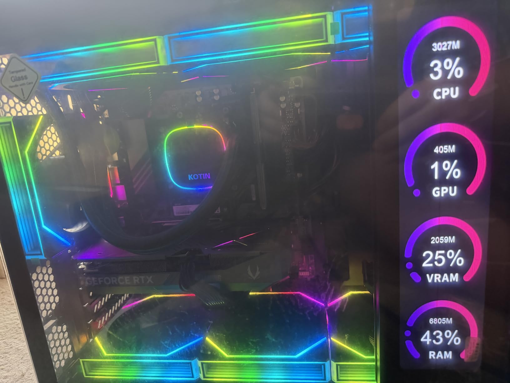 KOTIN Prebuilt Gaming PC RTX 5070 12GB, Ryzen 7 9700X, 32GB DDR5, 1TB SSD customer photo 1