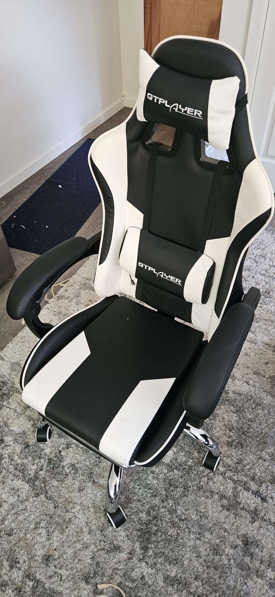 GTPLAYER Gaming Chair for Adults, Computer Chair with Footrest, Snow White | Ergonomic Video Game Chair with 90-155° Recline, Removable Headrest & Lumbar Support, All-Day Comfort for Home & Office customer photo 2