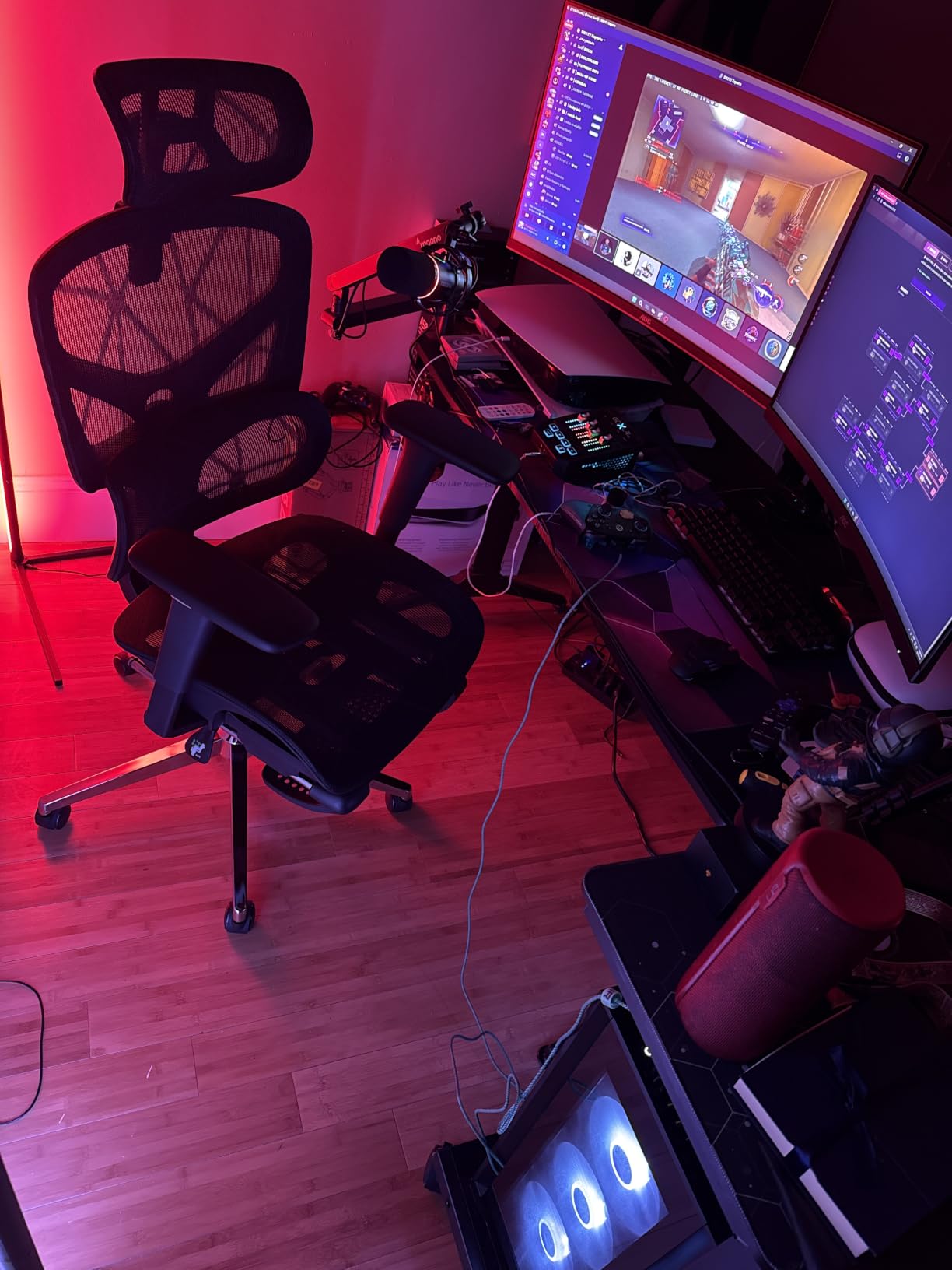 Mesh Office Chair, Ergonomic Computer Chair, Adjustable Lumbar High Back Desk Chair 400lbs, 4D Adjustable Armrests & Removable Headrest, Breathable Mesh Chair for Adults, Home Gaming & Workplace (Black) customer photo 1