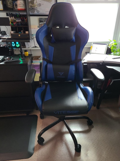 Gaming Chair High Back Gaming Chair for Teens, Ergonomic Racing Chair Computer Desk Chair with Massage Lumbar Support and Headrest, Cute Gamer Chair with Height Adjustable (Pink) customer photo 2