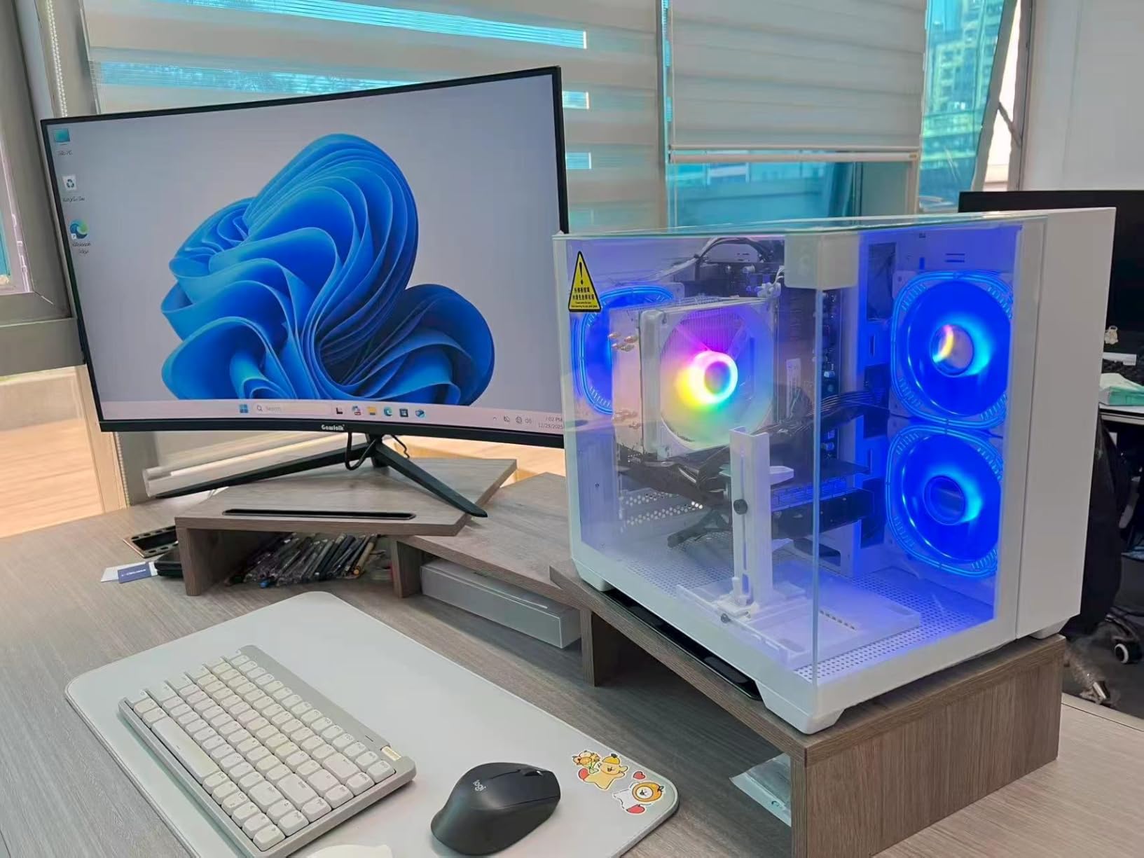 Gaming PC Desktop Computer - Ryzen 5 4500, Radeon RX 6500XT 4GB, 16GB DDR4 RAM, 512GB NVME SSD, Prebuilt Tower for 1080P Gaming, Streaming, School & Home Office (White) customer photo 1