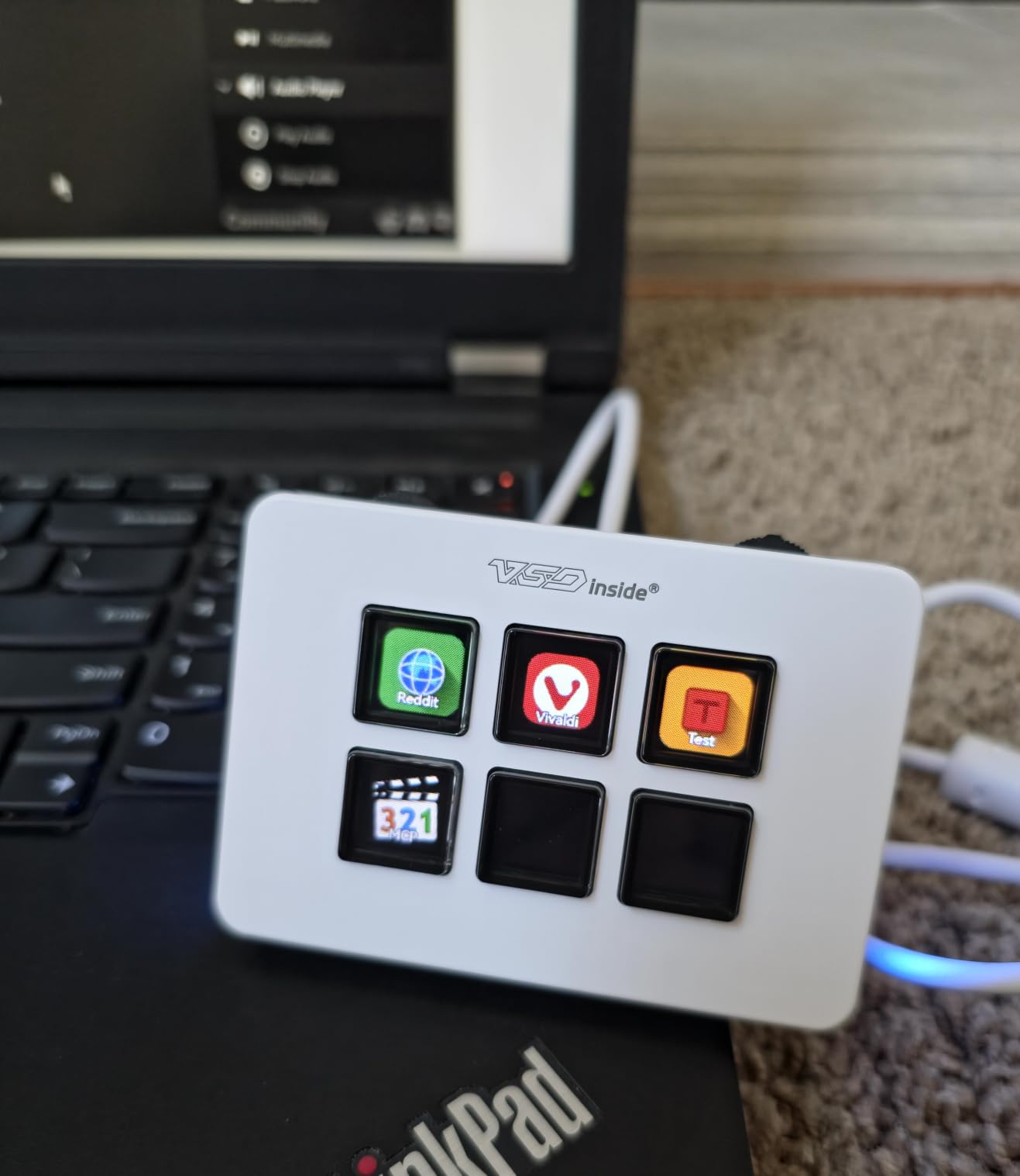 Mini Stream Controller Deck, Gaming Streaming Macro Pad Keypad, Shortcut Keyboard with 6 Programmable LCD Keys, Customizable Icons & RGB Light, USB Soundboard for Video Editing, OBS, PC, Mac customer photo 1