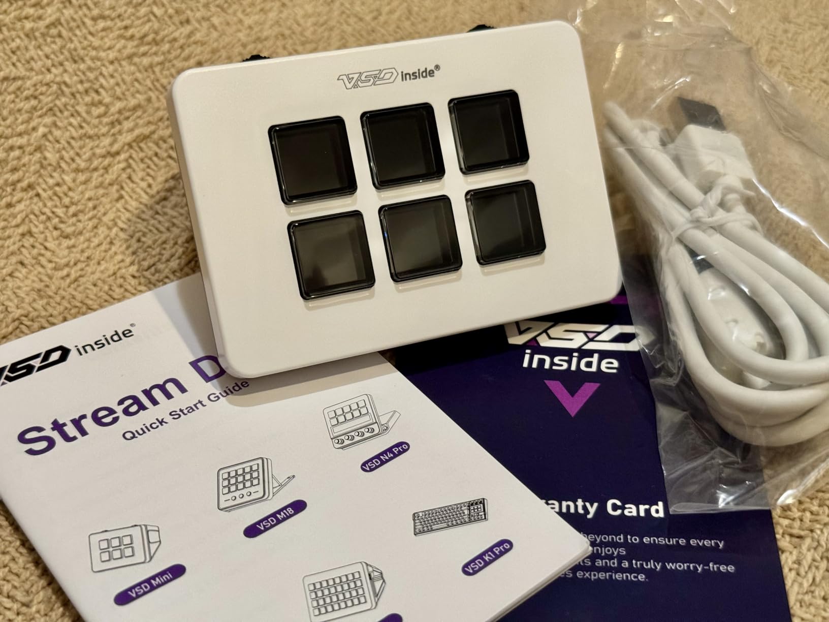 Mini Stream Controller Deck, Gaming Streaming Macro Pad Keypad, Shortcut Keyboard with 6 Programmable LCD Keys, Customizable Icons & RGB Light, USB Soundboard for Video Editing, OBS, PC, Mac customer photo 2