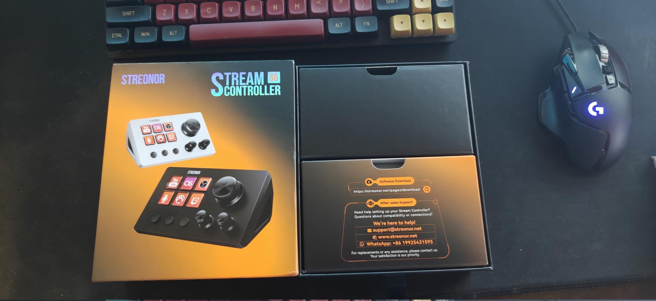 S6 Mini Stream Controller, 6-Key LCD Control Deck, Black | Programmable Macro Pad, Hotkey Soundboard Keypad with 3 Rotary Knobs & Scene Switch for OBS, Twitch, YouTube, Audio Mixer customer photo 2