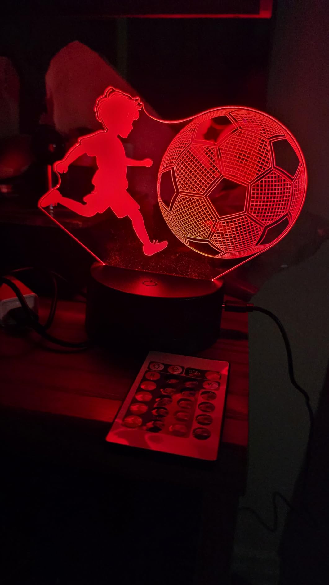 Polemera Gaming Room Decor 3D Illusion Lamp, 16 Colors, Remote/Touch Control Gaming Lights for Room Desk customer photo 2