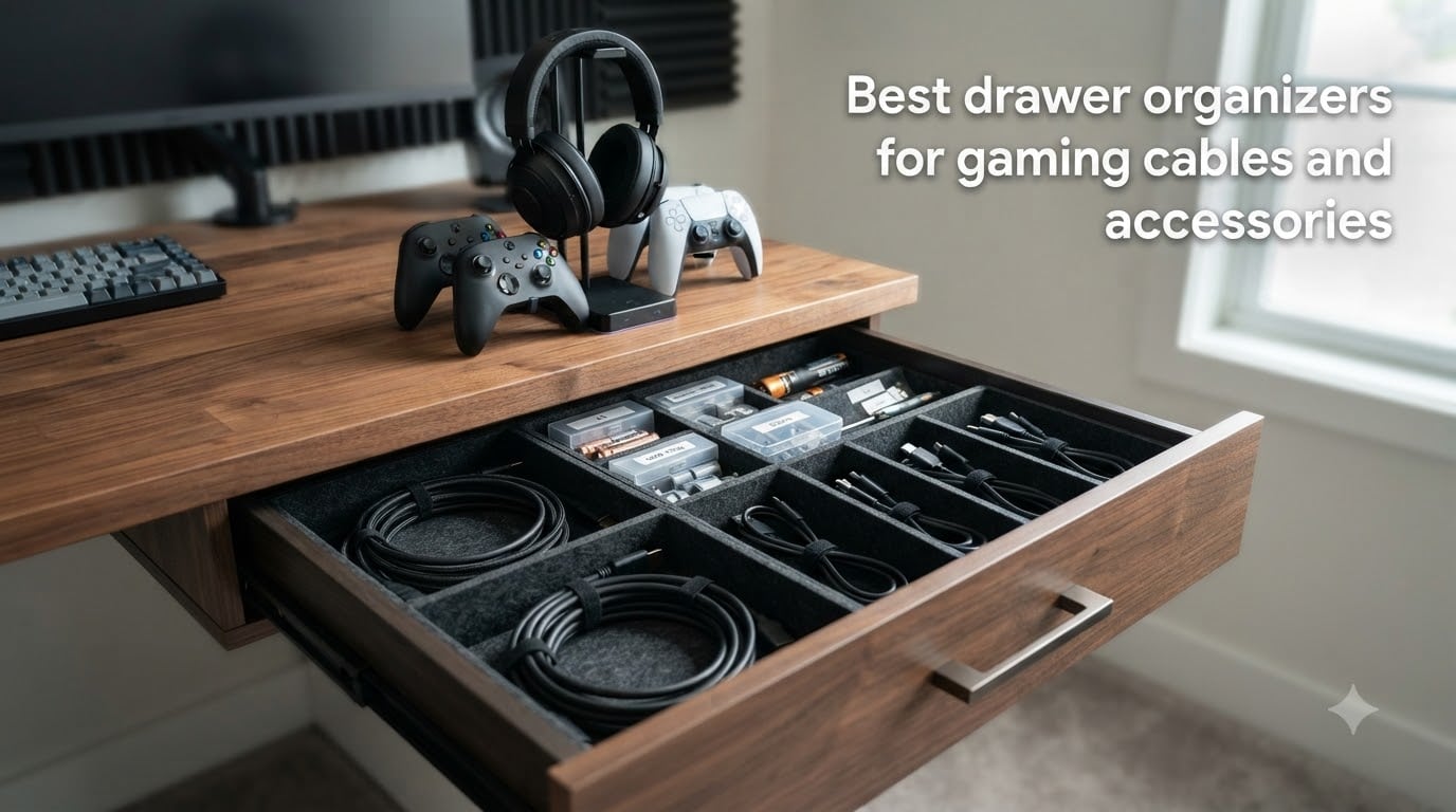 Best drawer organizers for gaming cables and accessories
