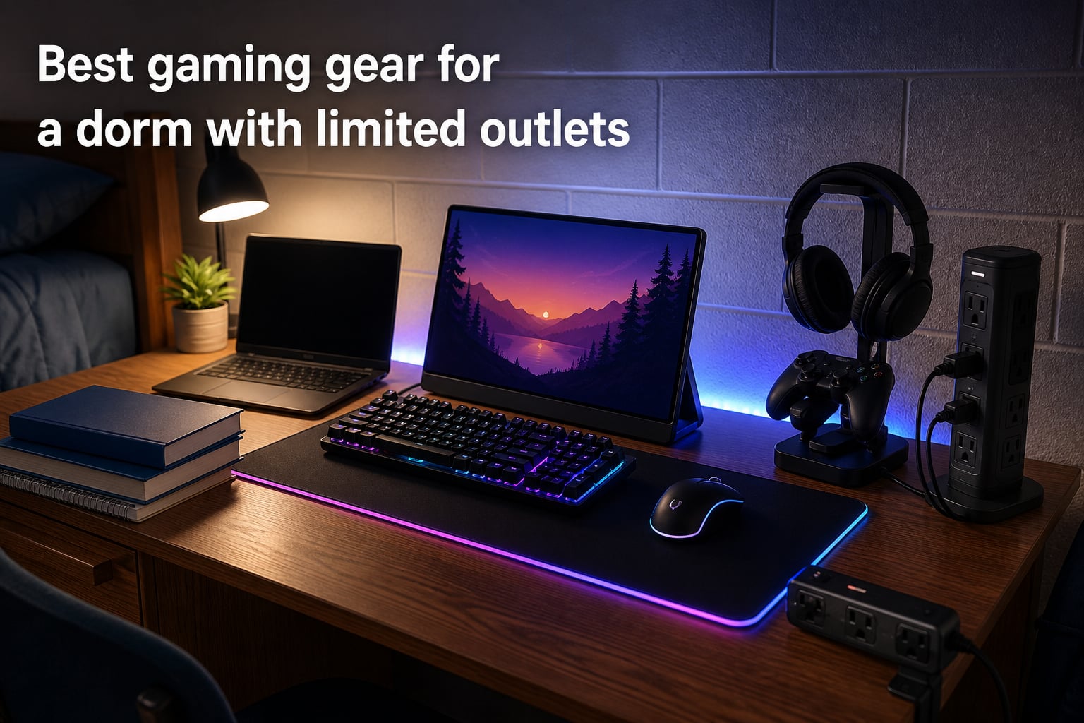 Best gaming gear for a dorm with limited outlets