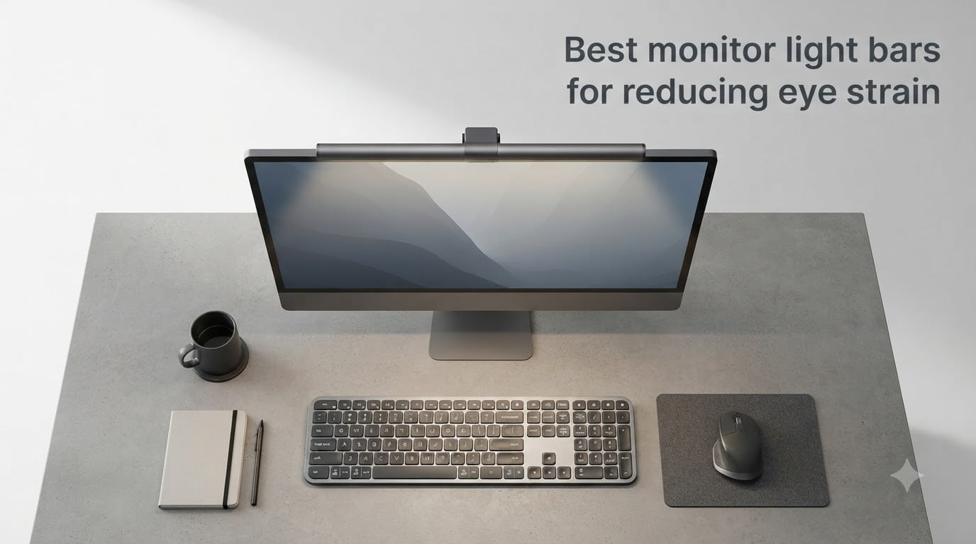 Best monitor light bars for reducing eye strain