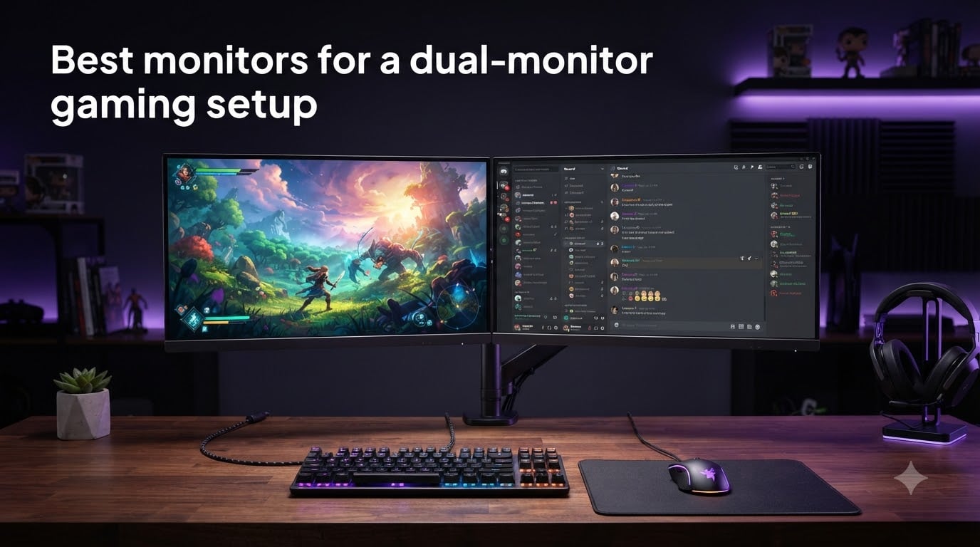 Best monitors for a dual-monitor gaming setup