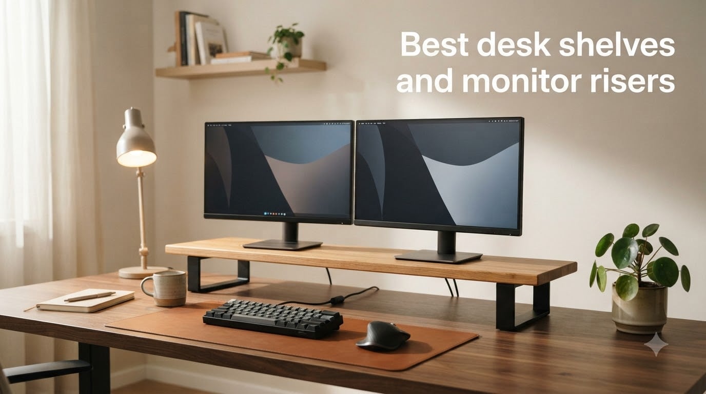 Best desk shelves and monitor risers