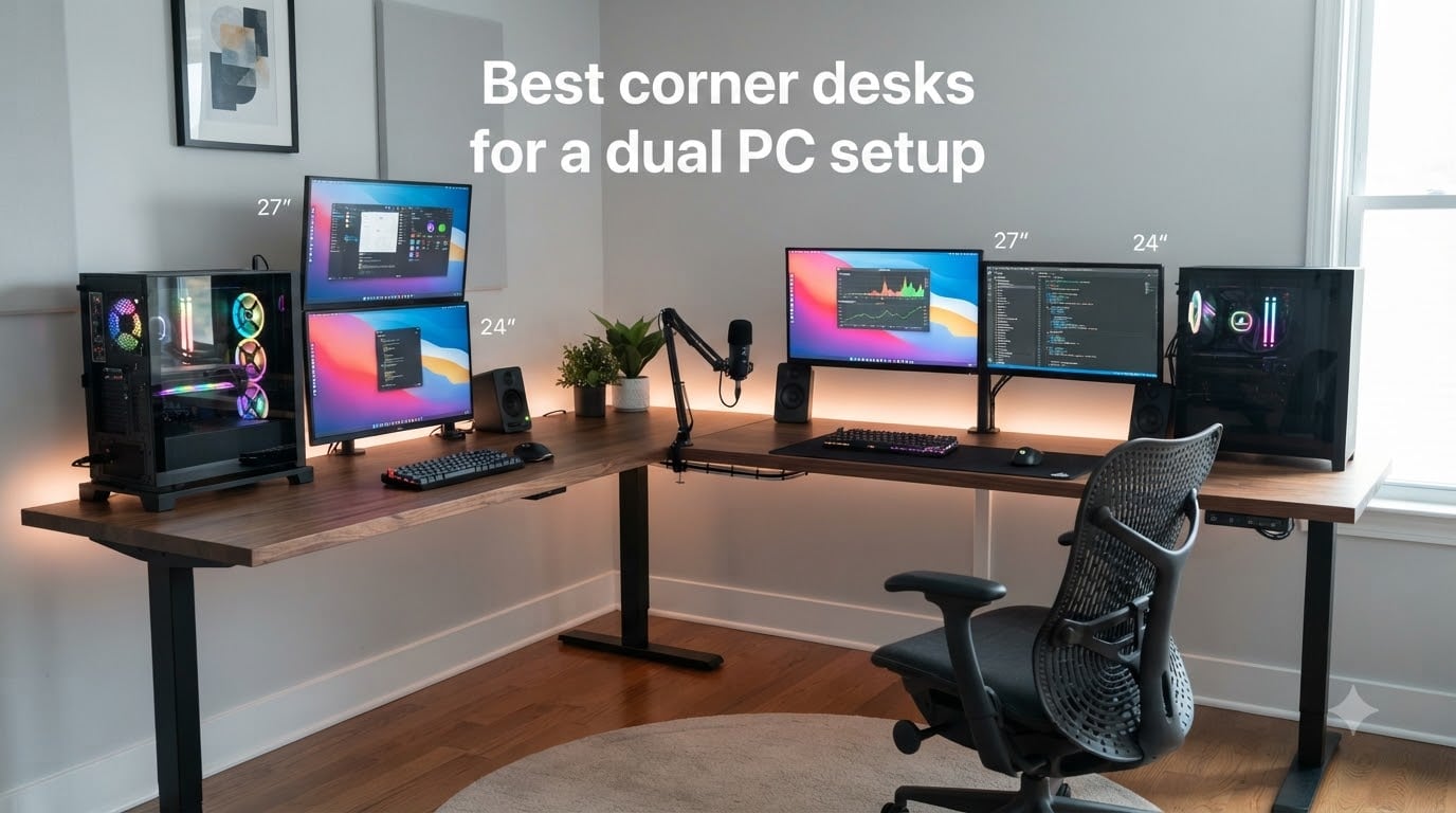 Best corner desks for a dual PC setup