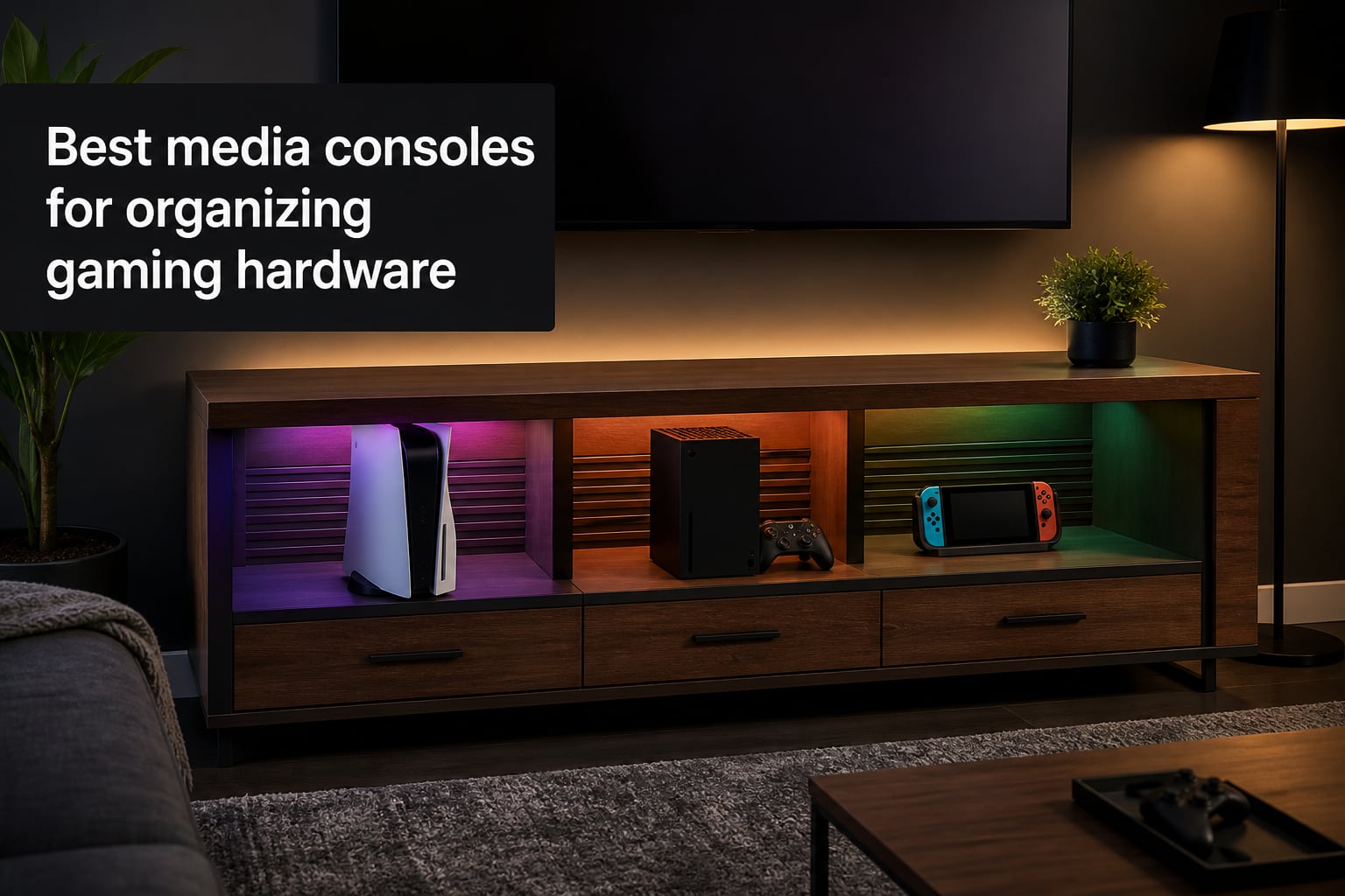 Best media consoles for organizing gaming hardware