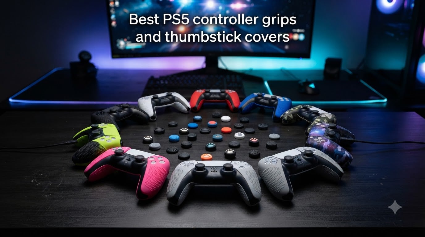 Best PS5 controller grips and thumbstick covers