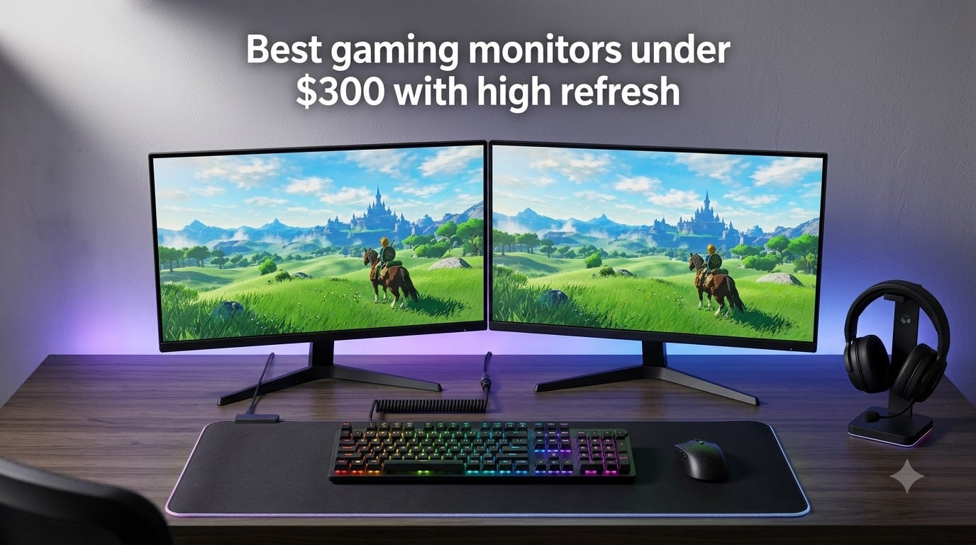 Best gaming monitors under $300 with high refresh