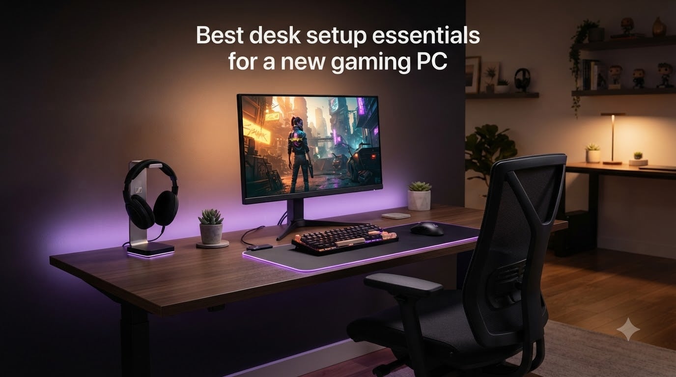 Best desk setup essentials for a new gaming PC