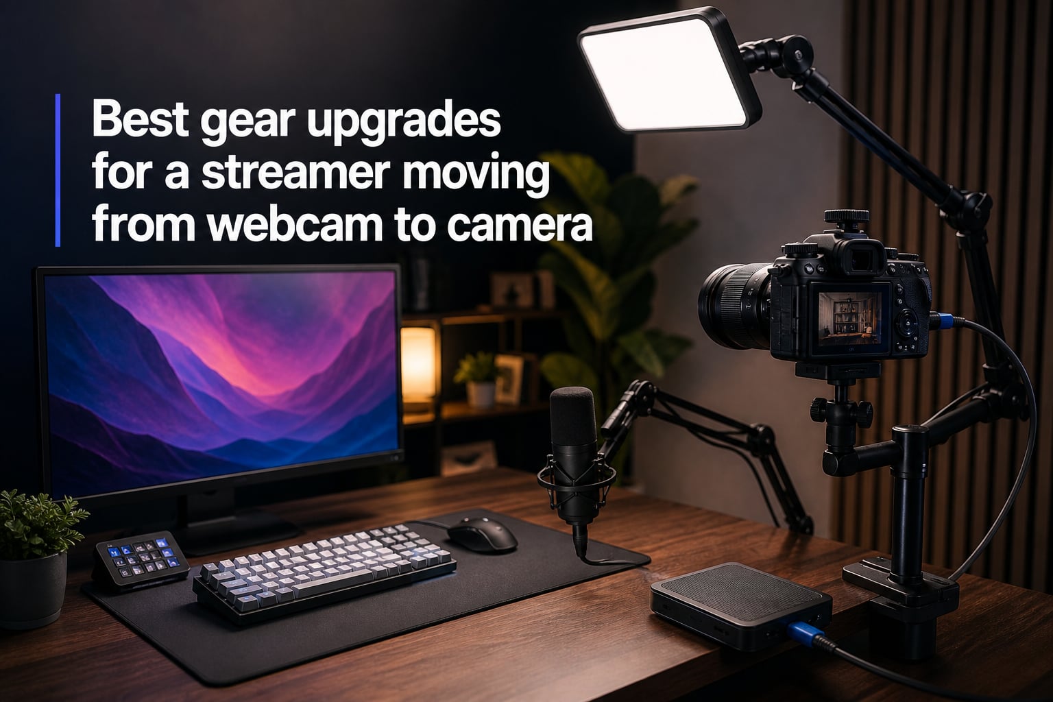 Best gear upgrades for a streamer moving from webcam to camera