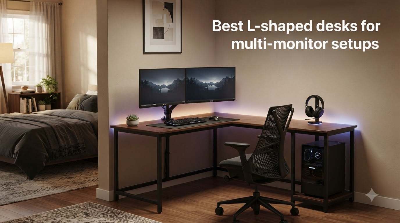 Best L-shaped desks for multi-monitor setups