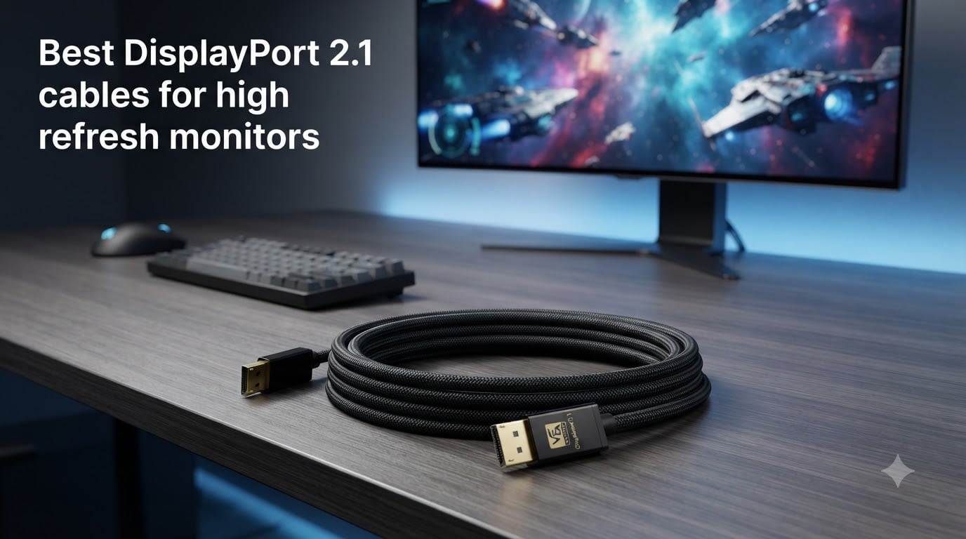 Best DisplayPort 2.1 cables for high refresh monitors