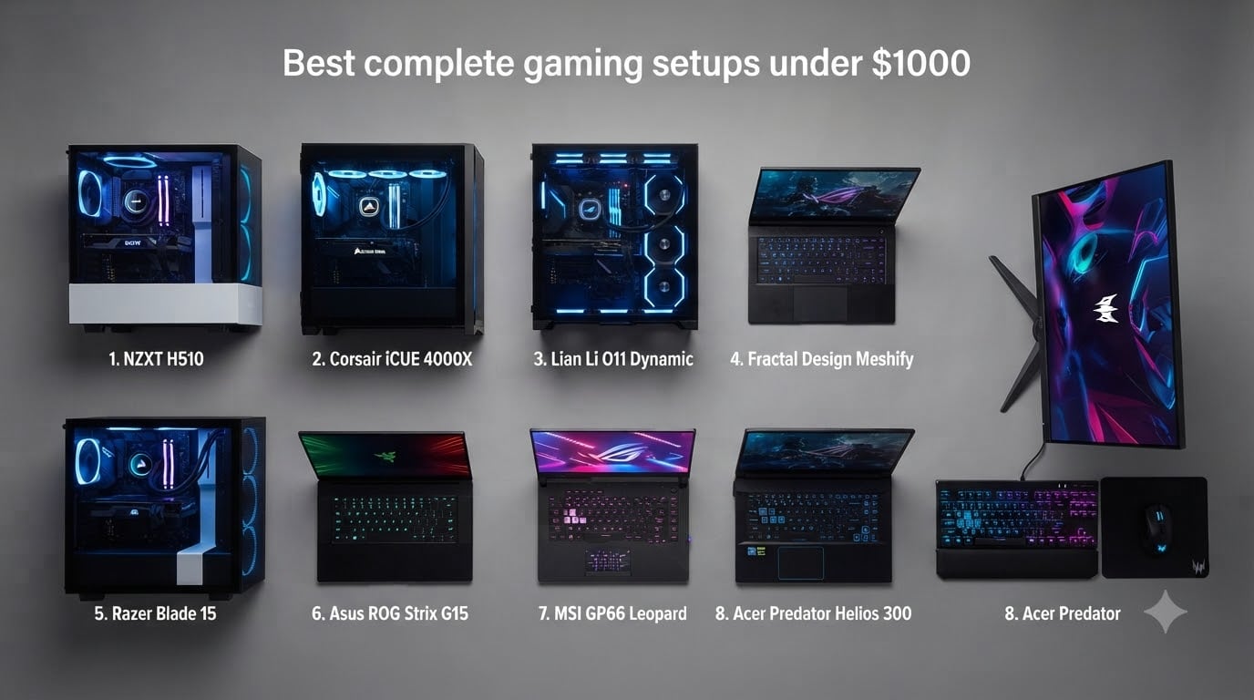 Best complete gaming setups under $1000