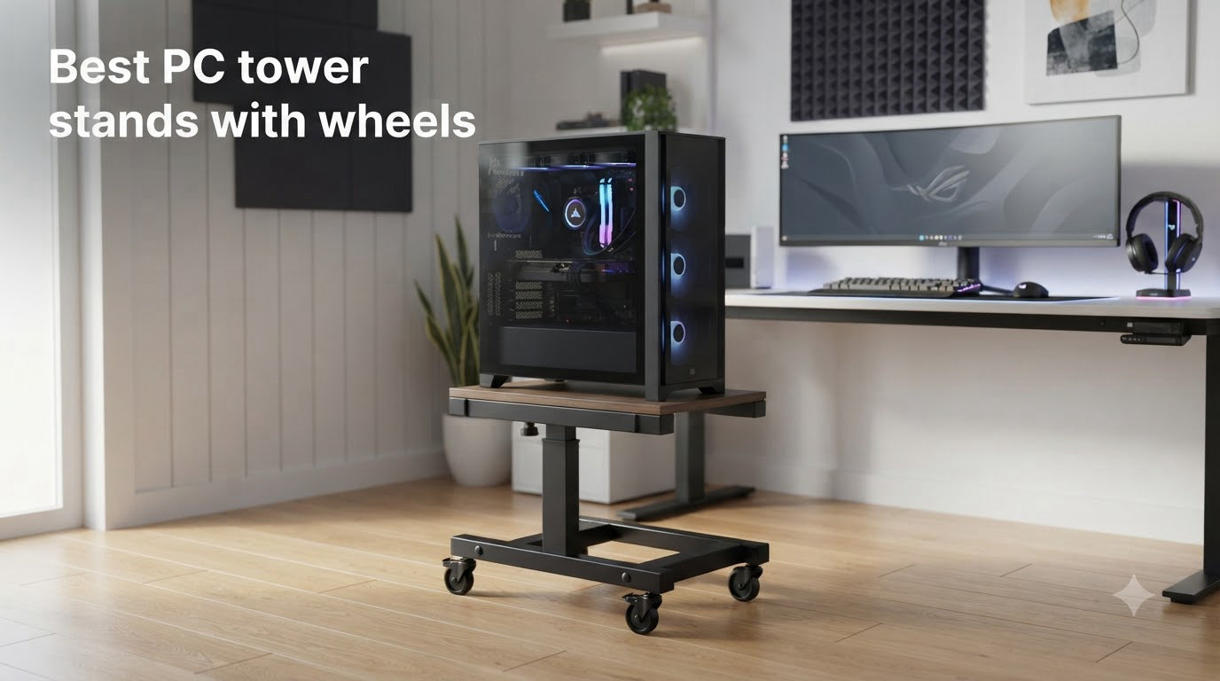 Best PC tower stands with wheels