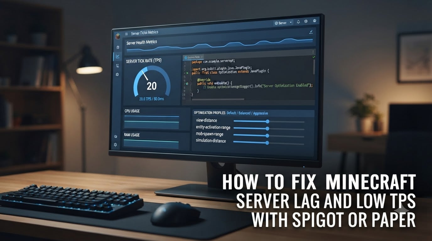 How to Fix Minecraft Server Lag and Low TPS With Spigot or Paper