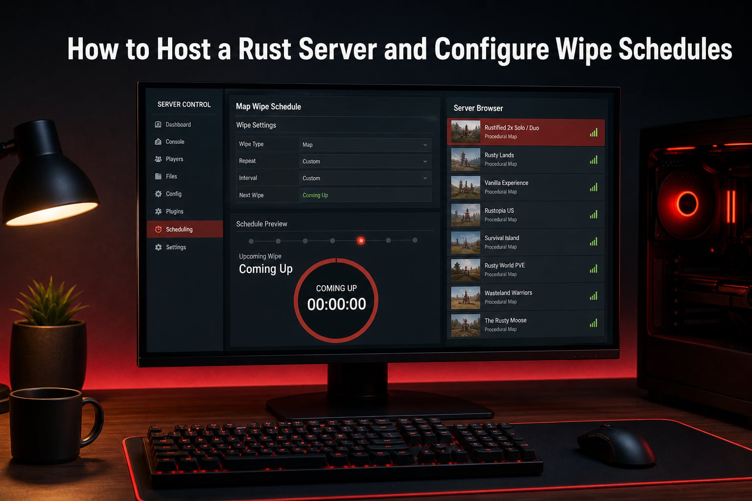 How to Host a Rust Server and Configure Wipe Schedules