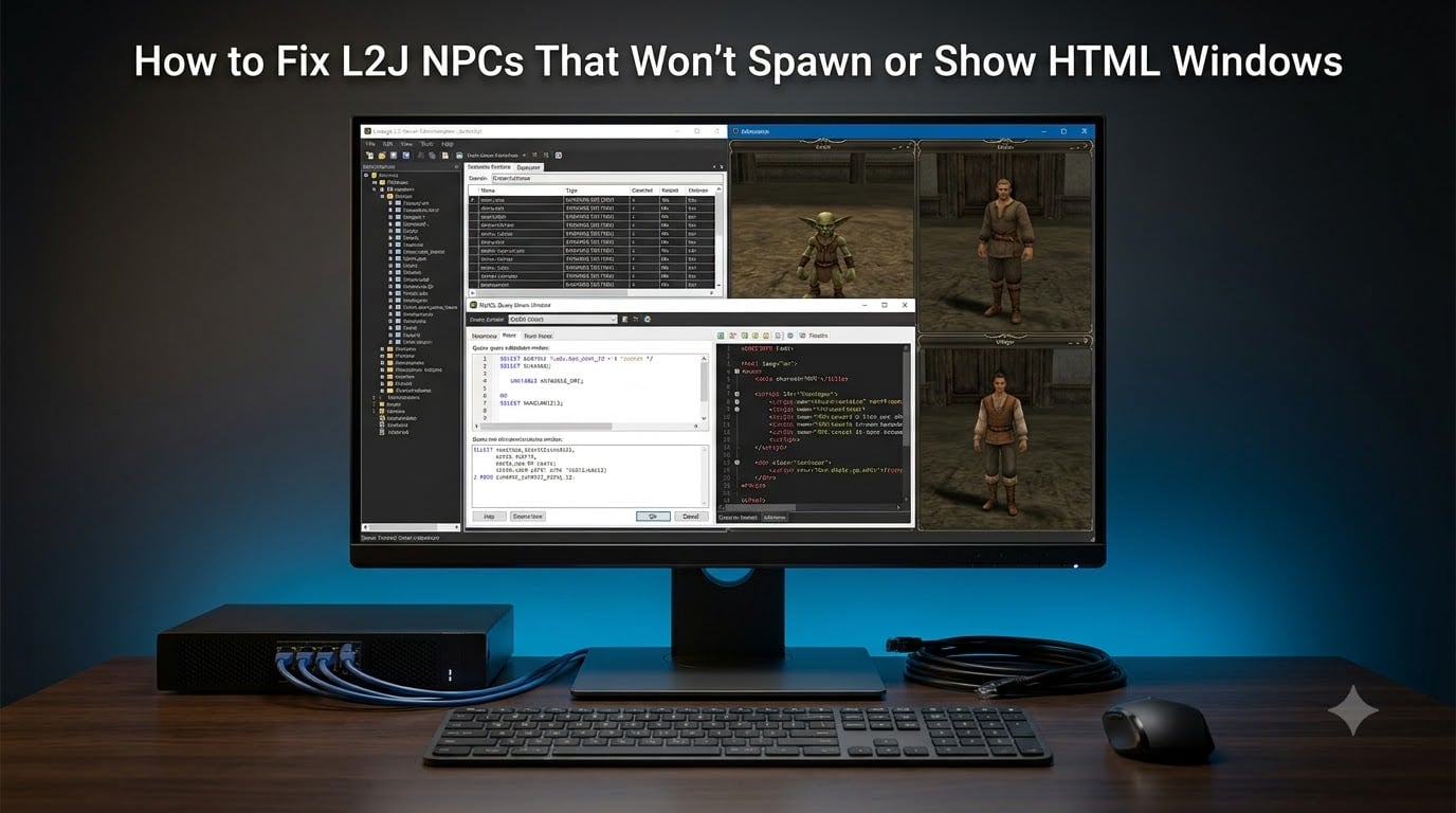 How to Fix L2J NPCs That Won't Spawn or Show HTML Windows