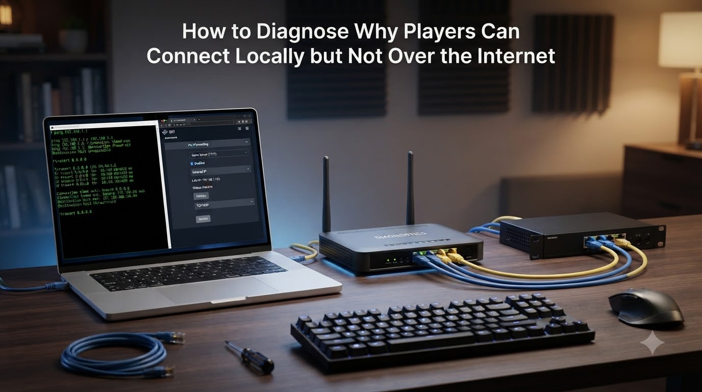 How to Diagnose Why Players Can Connect Locally but Not Over the Internet