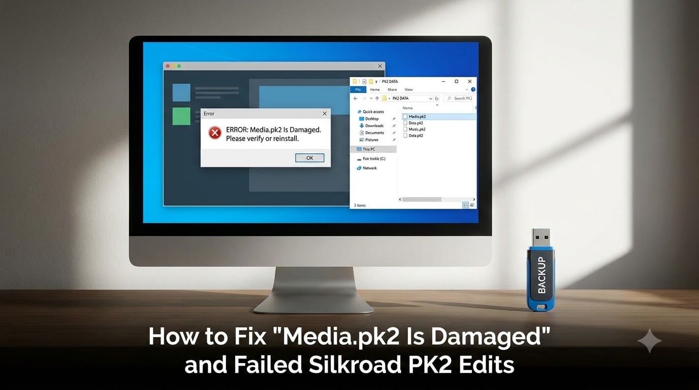 How to Fix "Media.pk2 Is Damaged" and Failed Silkroad PK2 Edits