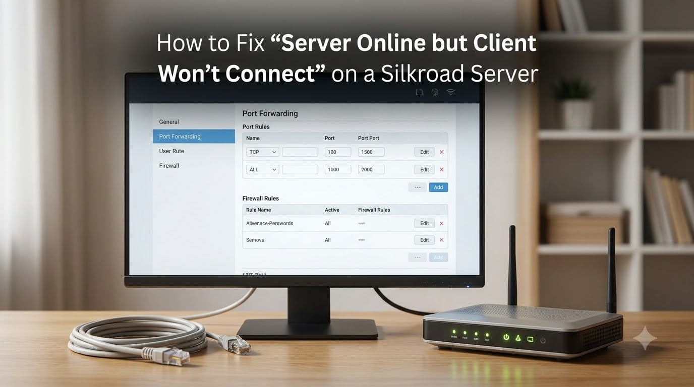 How to Fix "Server Online but Client Won't Connect" on a Silkroad Server