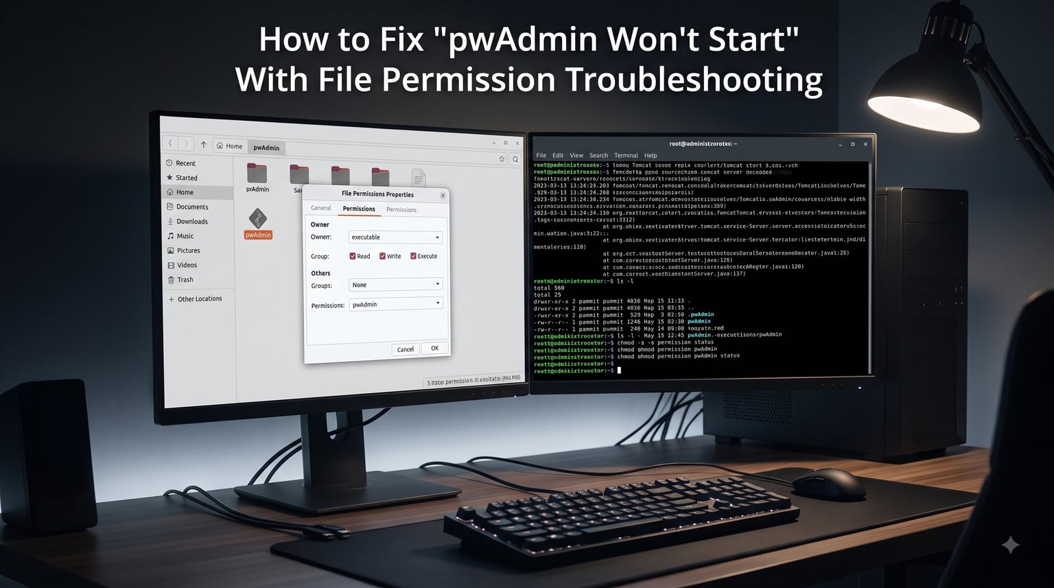 How to Fix "pwAdmin Won't Start" With File Permission Troubleshooting