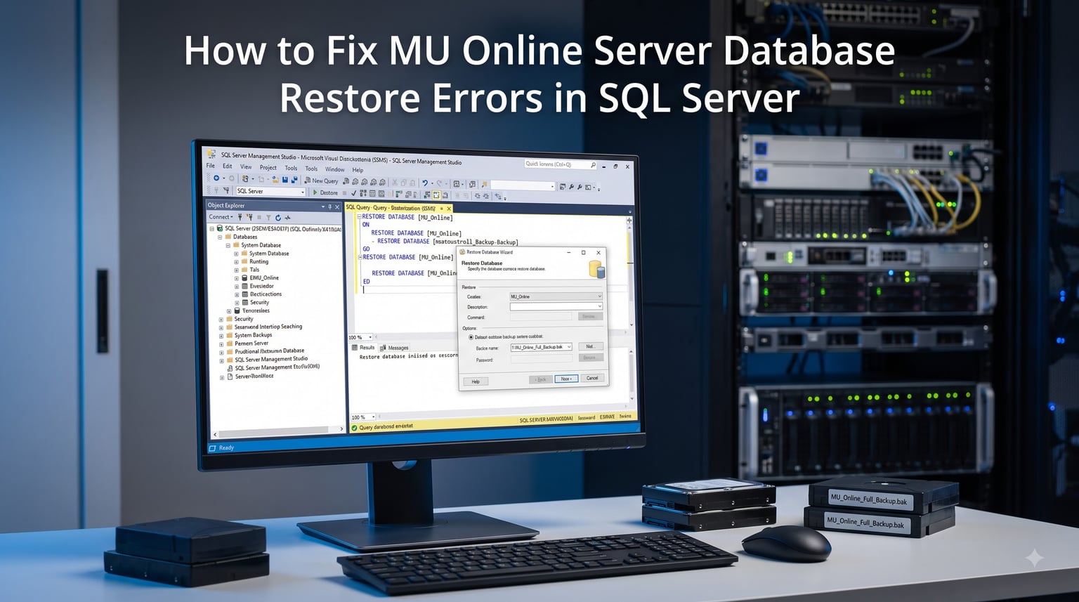 How to Fix MU Online Server Database Restore Errors in SQL Server