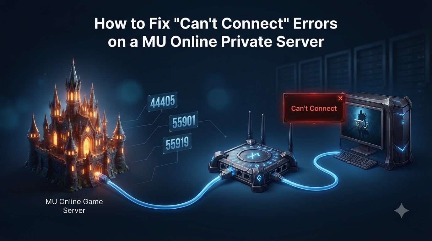 How to Fix "Can't Connect" Errors on a MU Online Private Server