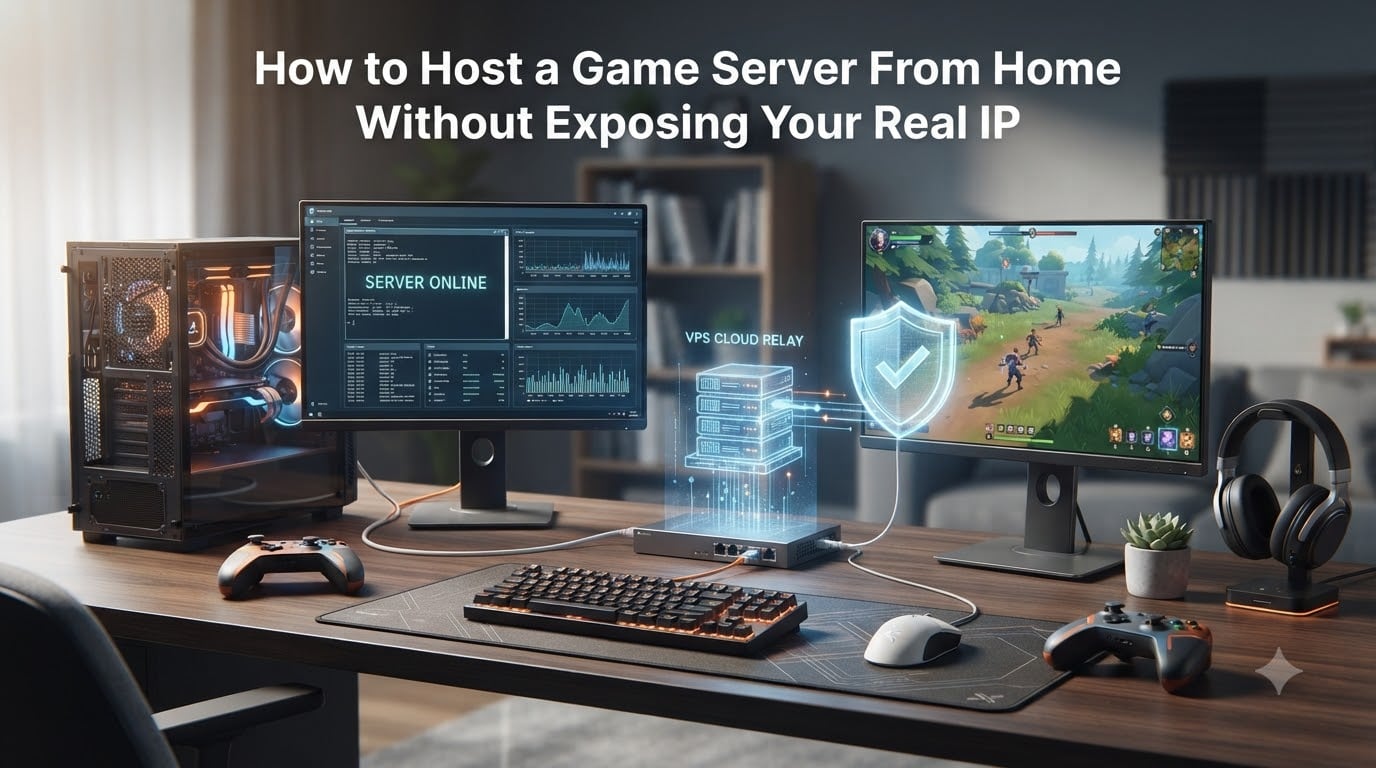 How to Host a Game Server From Home Without Exposing Your Real IP