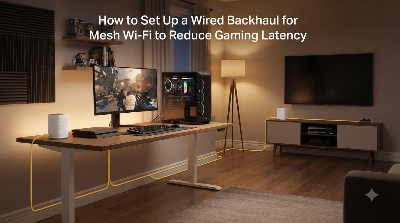 How to Set Up a Wired Backhaul for Mesh Wi-Fi to Reduce Gaming Latency