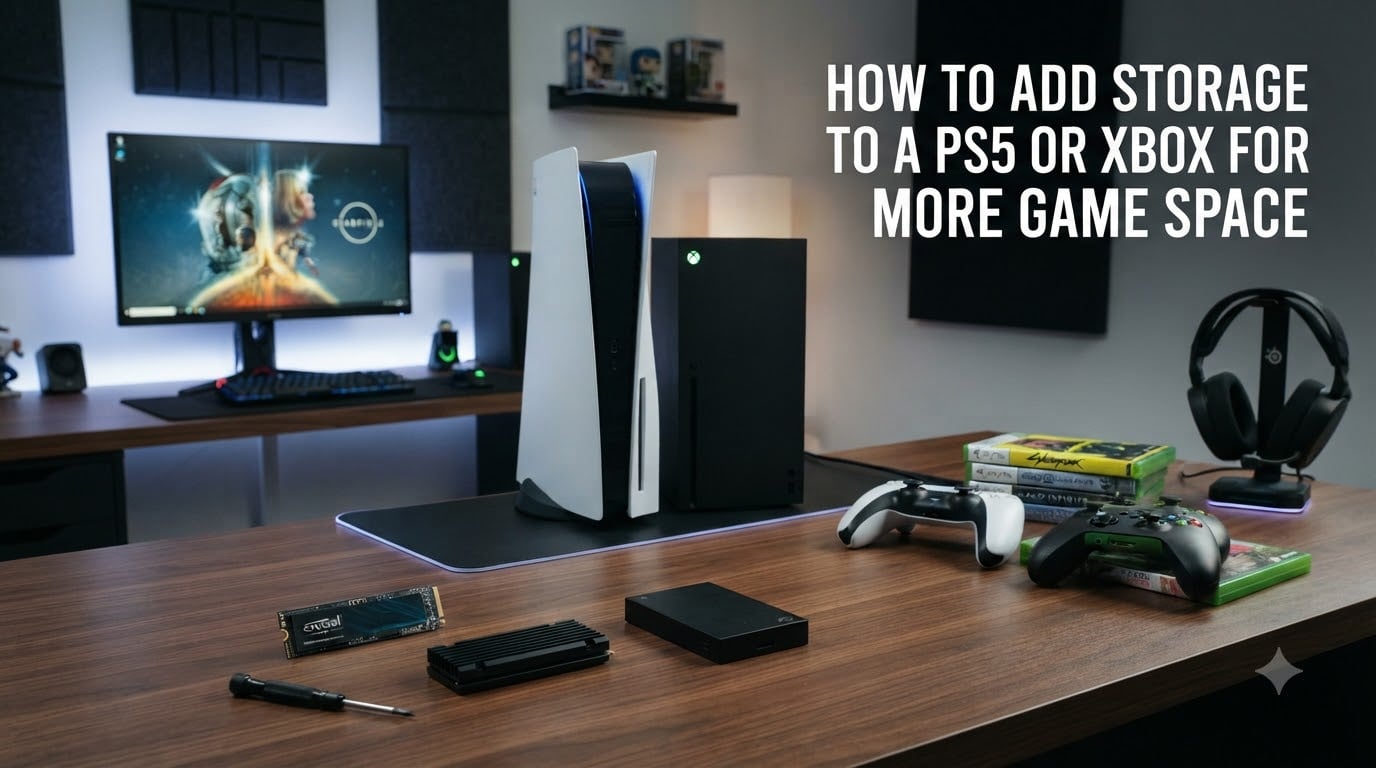 How to Add Storage to a PS5 or Xbox for More Game Space