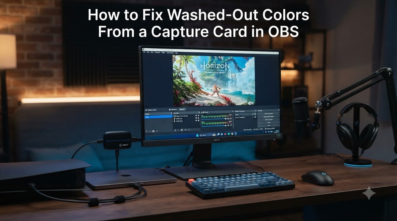 How to Fix Washed-Out Colors From a Capture Card in OBS