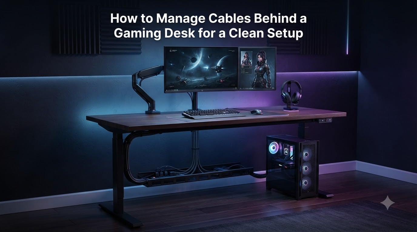 How to Manage Cables Behind a Gaming Desk for a Clean Setup