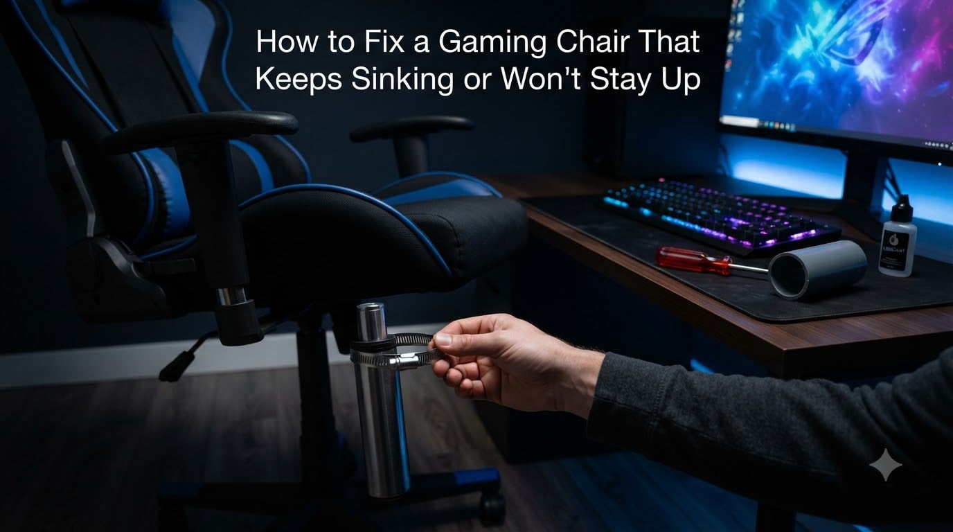 How to Fix a Gaming Chair That Keeps Sinking or Won't Stay Up