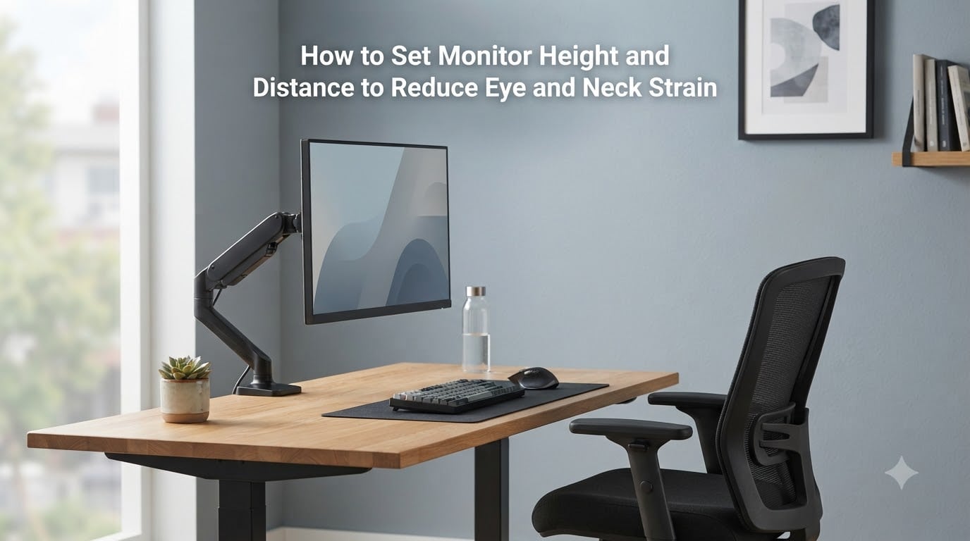 How to Set Monitor Height and Distance to Reduce Eye and Neck Strain