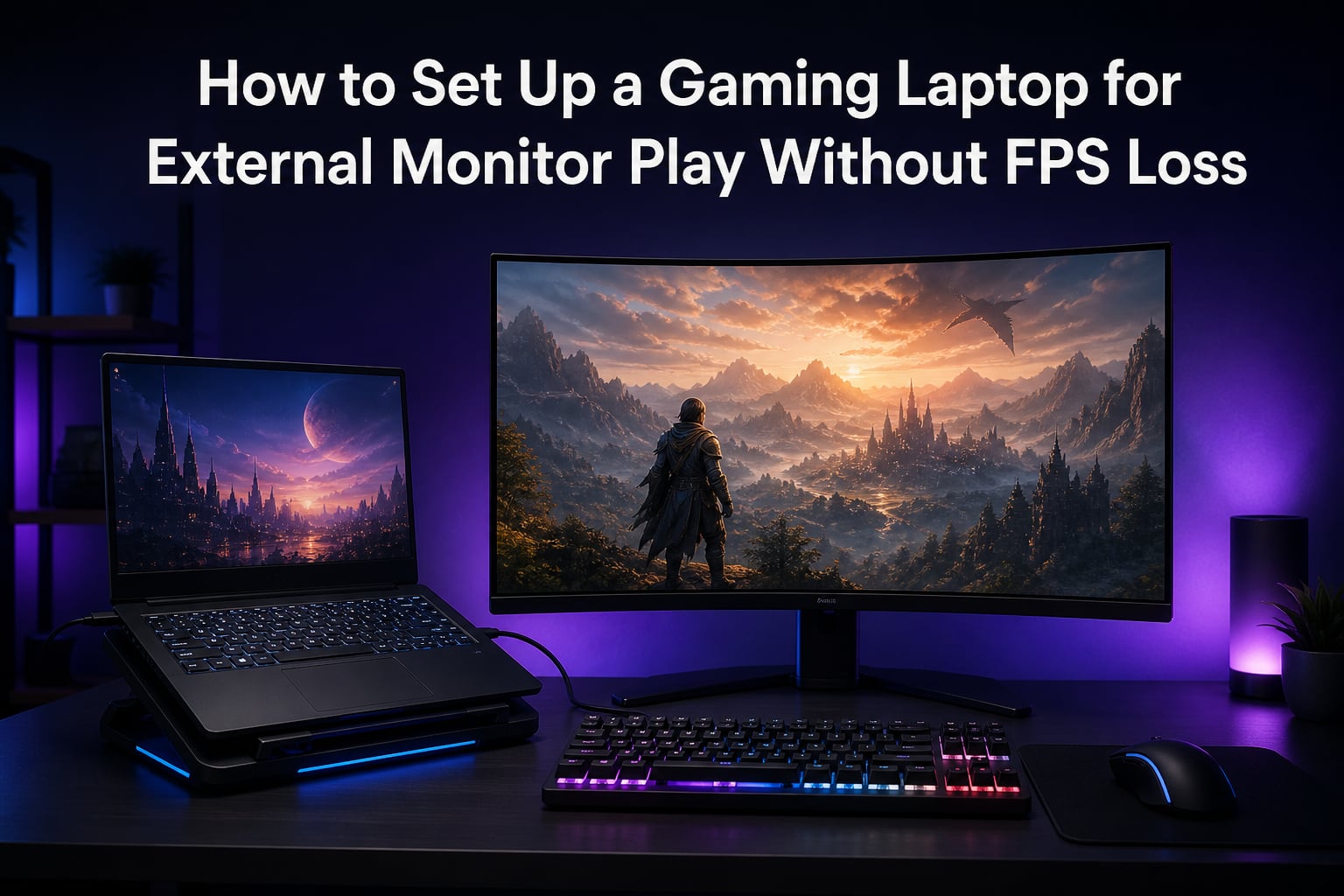How to Set Up a Gaming Laptop for External Monitor Play Without FPS Loss